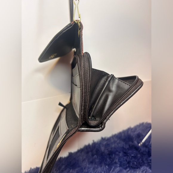 Leather wallet / spacious / Brown / Blue / Hand-tooled Artesanal / México (B) - Picture 2 of 9